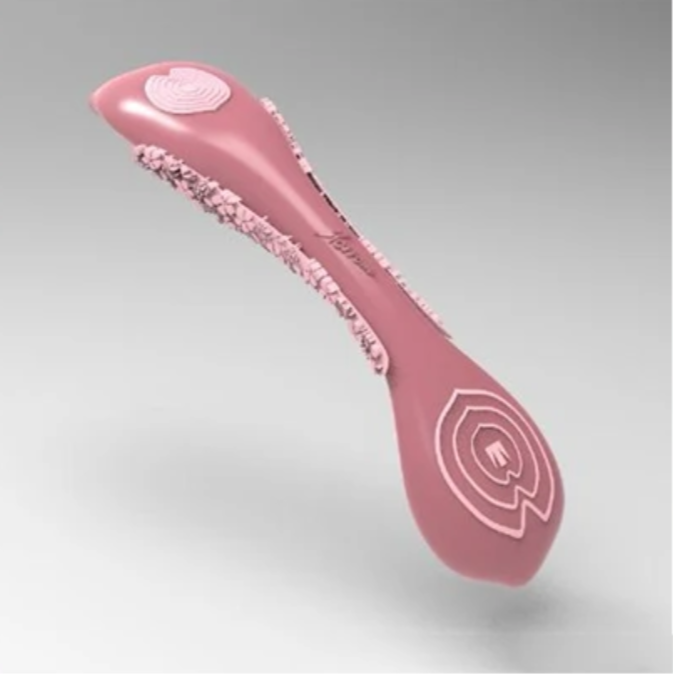 Blossom handle, deep rose grip