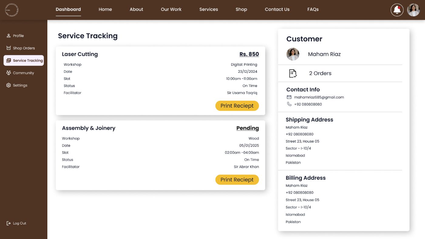 Service tracking