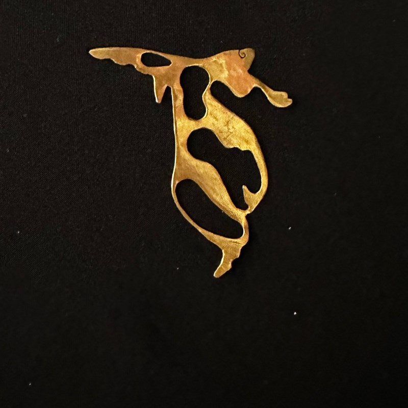 Vesper Brooch, on black