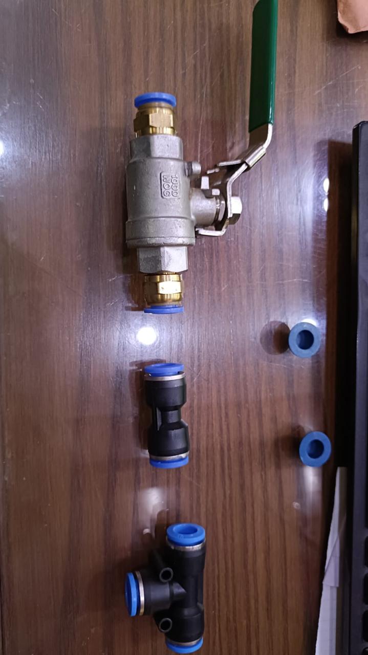 Ball valve and push-fit connectors