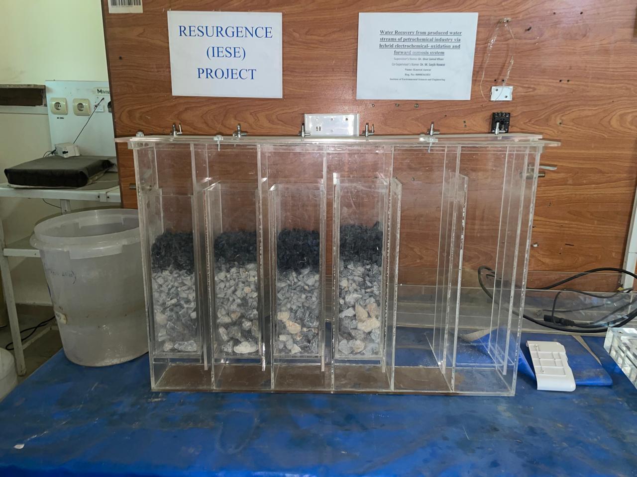 Multi-chamber filtration rig at IESE