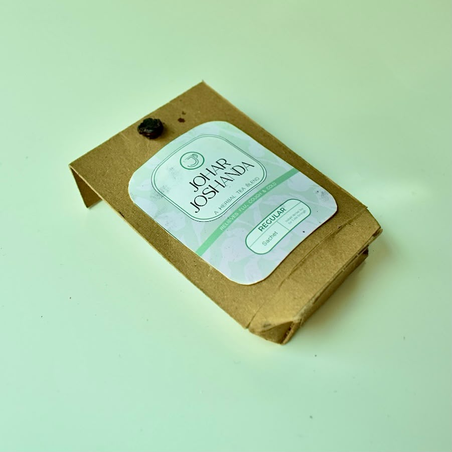 Kraft sachet at an angle