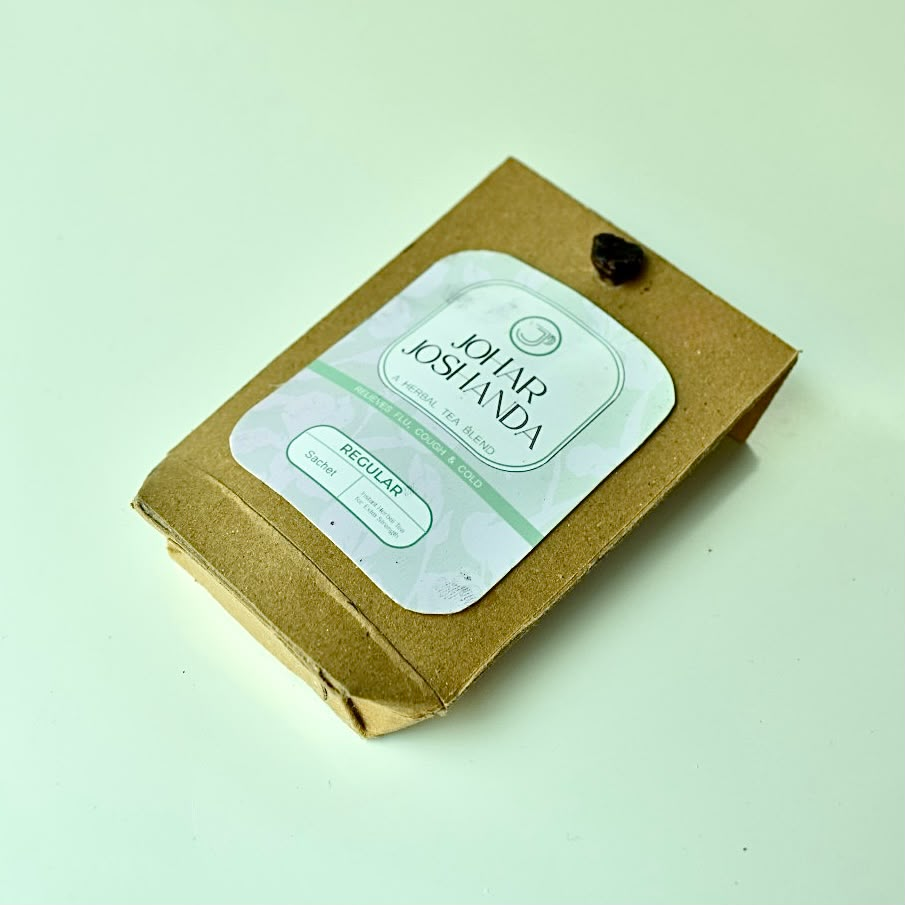 Kraft sachet lying flat