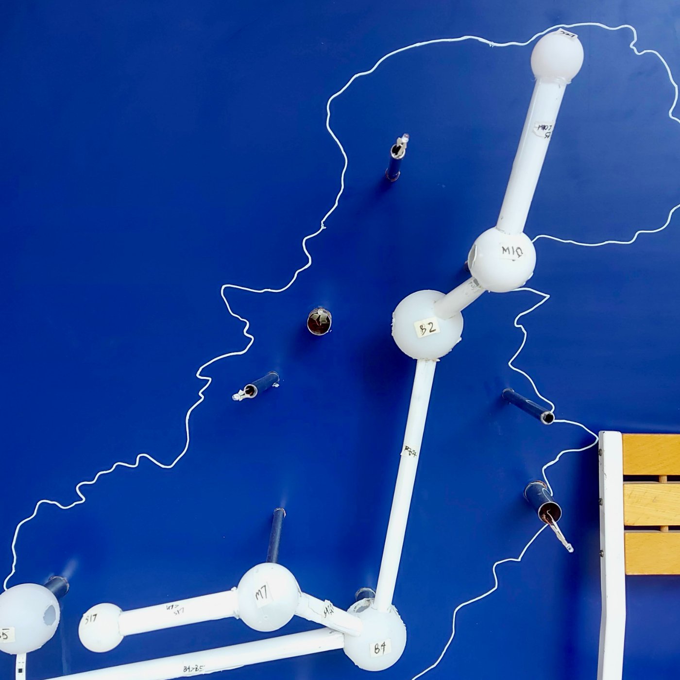 Nodes labelled M1, M2, B4 on the blue panel