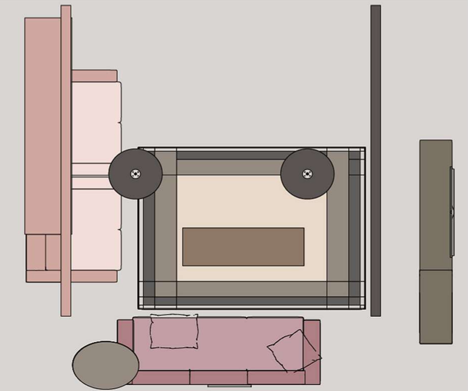 Lighting plan of the room with Nova installed
