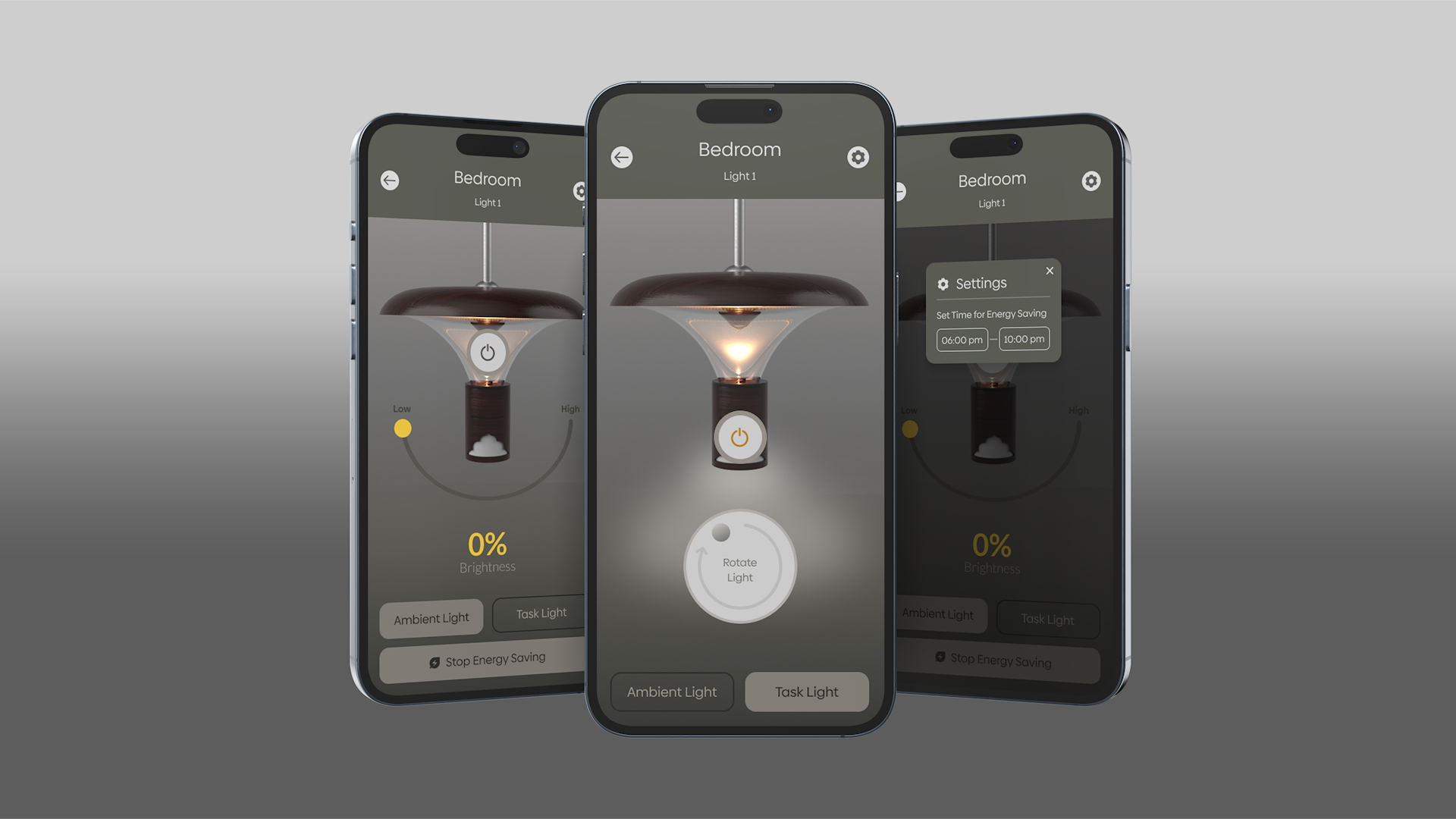 Nova app, final screens