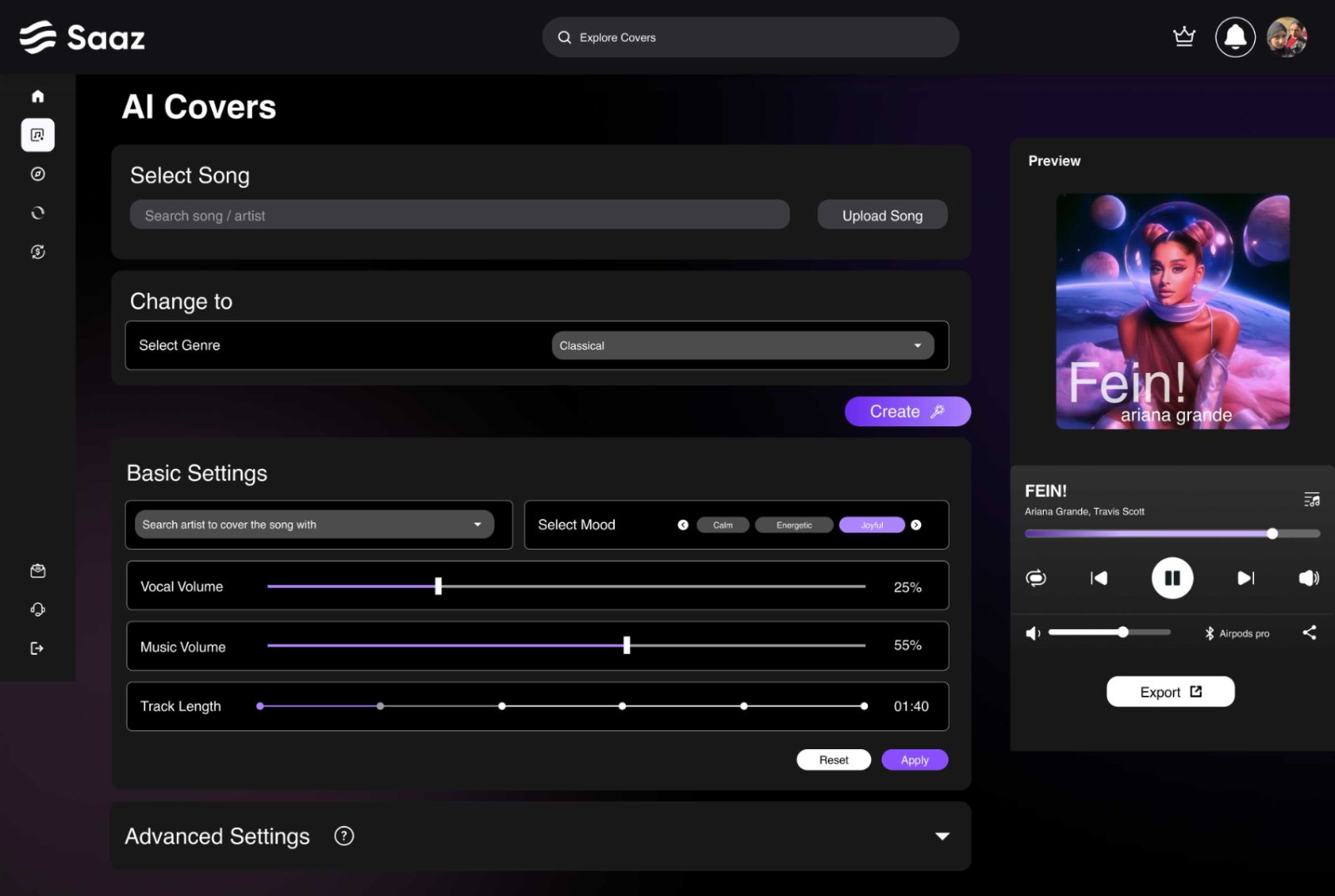 AI Covers page