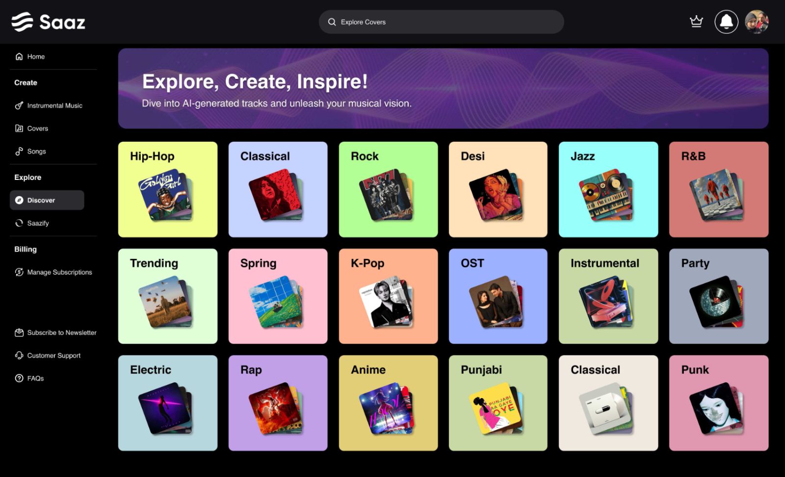 Discover genres