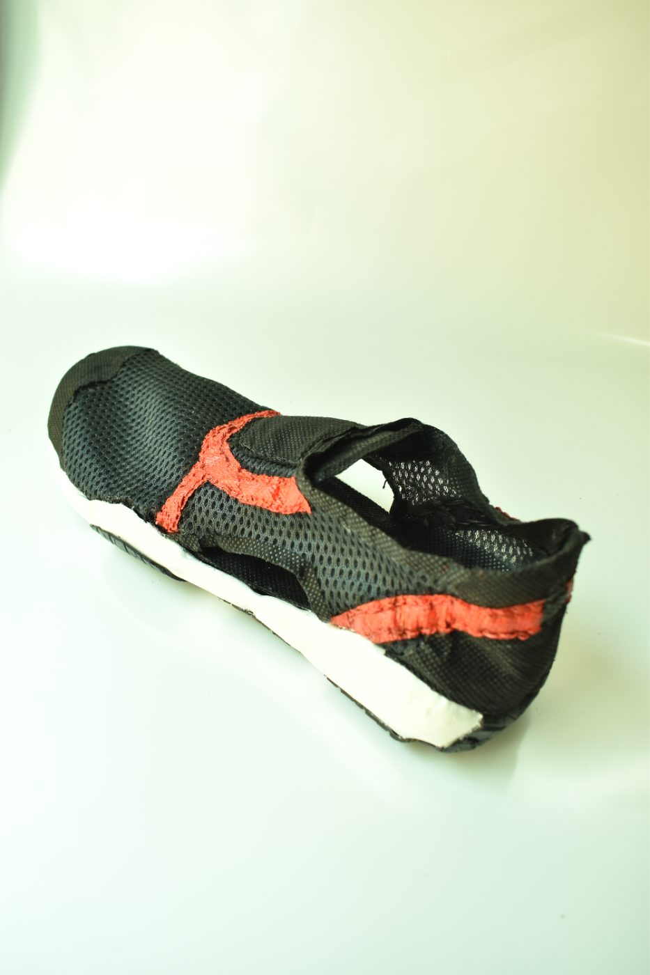 Finished prototype, three-quarter view