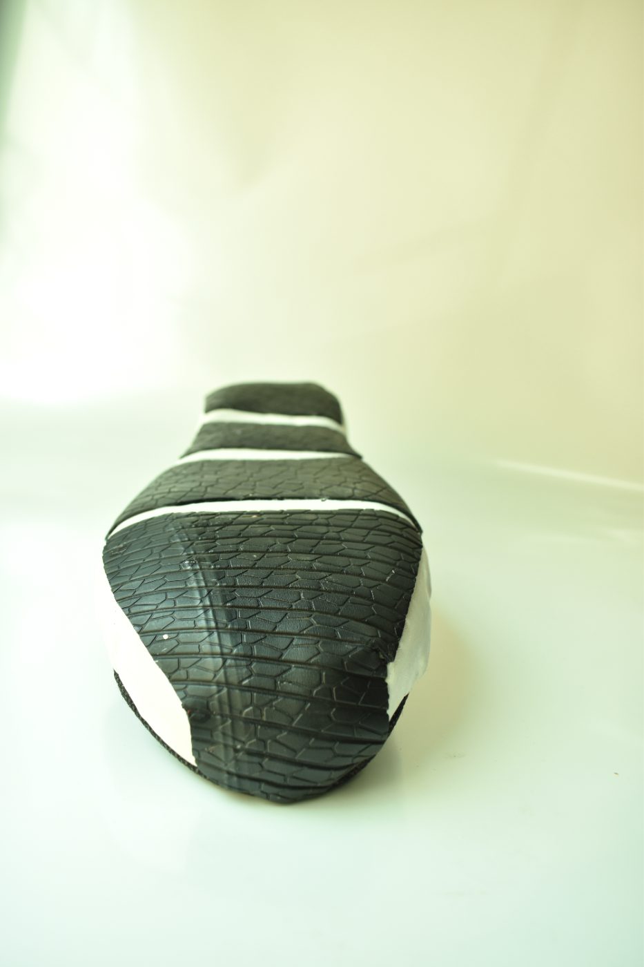 Finished prototype, outsole seen heel-on